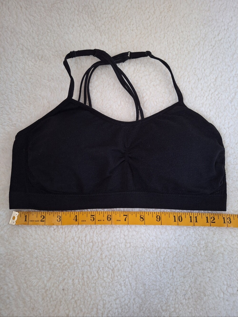 3/$20 Black Strappy Comfort Sports Bra Bralette - Brand Unknown
